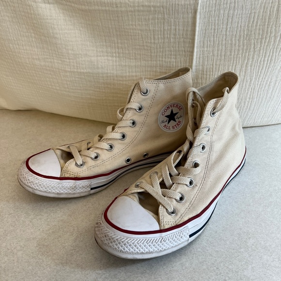 Converse All Star High-Tops in Beige, Women’s Size 8 - Picture 1 of 7
